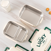 Boîte à lunch Lekfre personnalisée en acier inoxydable mots personnalisés boîte à lunch en acier inoxydable boîte à bento en acier inoxydable boîtier en plastique