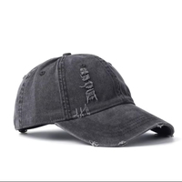 Casquette de baseball en jean vierge usée personnalisée OEM Casquette de papa en tissu denim vieilli unisexe Casquette en jean bleu délavé de luxe