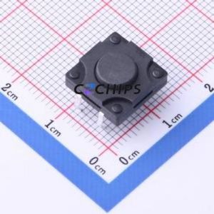 TS-KG10D-BB50F Tactile Switch Through hole Component THT,12x12mm Switch Single Pole Single Throw Round Button 2.5N Through Hole - Product Image 1