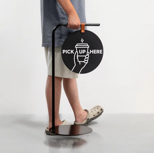 Letrero de pie de metal pintado más vendido con diseño simple, móvil y creativo, es un letrero publicitario popular. - Product Image 5