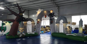 Túnel inflable para Halloween al aire libre, entrada de entrada, Castillo fantasma con <span class=keywords><strong>Goblins</strong></span> para decoración de patio - Product Image 5