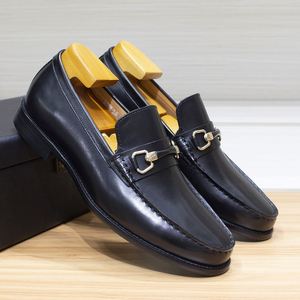 Mocasines Planos de Cuero de Alta Calidad para Hombre, Hechos a Mano, Casuales, de Piel de Vaca, Cómodos, con Suela Blanda, Transpirables, para Otoño - Product Image 1