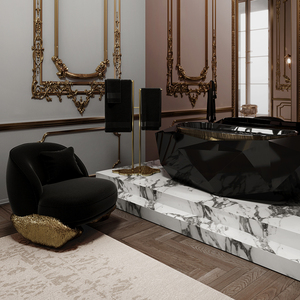 Fauteuil moderne d'inspiration portugaise à base incurvée, en laiton martelé poli, revêtement en polyester noir, canapé-fauteuil - Product Image 2