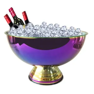 Sinowin New High quality Customer logo Galvanized Metal Champagne Wine beer Ice Bucket