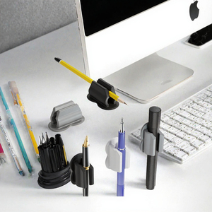 BEST Self Adhesive Silicone <b>Pen</b> <b>Holder</b> Flexible Pencil Organizer Sticky Desk Clip for Office Home School - Product Image 2