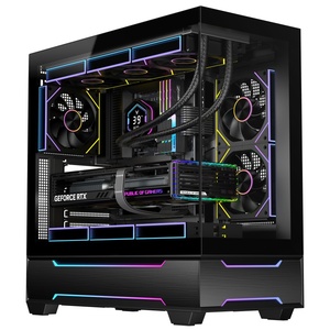 Custom fabbrica Full Tower pannelli di vetro per Pc custodia <span class=keywords><strong>Cpu</strong></span> Cabinet Atx <span class=keywords><strong>Gaming</strong></span> RGB Gabinete Pc View <span class=keywords><strong>Computer</strong></span> PC custodia - Product Image 1