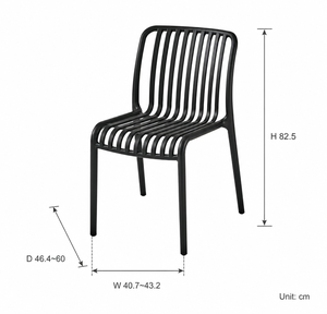 Móveis de Alta Qualidade para Casa, Design Vitoriano, Cadeiras de Plástico Empilháveis para Jardim e Área Externa - Product Image 4