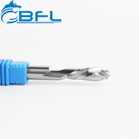 Fraise à compression CNC BFL en carbure monobloc à 2 dents, taille en pouces, pour bois