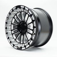 Liquidation Spéciale Jantes Offroad Forgées Monobloc Beadlock Véritables 18 Pouces 6x139.7 CB93.1 Noir Brillant pour Ford Ranger Raptor