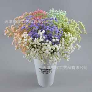 Fleur artificielle Gypsophile à tige unique 62 cm pour décoration de mariage et de maison, fleurs en plastique pour vase, rose champagne, rouge, blanc pur - Product Image 2