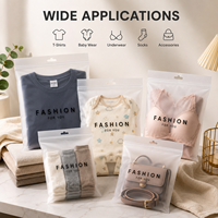 Pochette d'emballage pour vêtements avec fenêtre transparente, réutilisable pour le stockage des vêtements et les produits de vente au détail des marques de mode