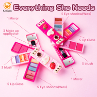 Kimyon S & Li kit de maquillage pour filles ensemble cosmétique en forme de gâteau en plastique non toxique beauté semblant jouer vanité jouet OEM ODM enfants maquillage vanité