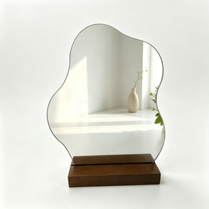 Modern Makeup Mirror Desk Stand Plastic Desk <b>Decor</b> Mirror Cute <b>Room</b> <b>Decor</b> <b>Aesthetic</b> Separable Wall Mounted Gift Mirror - Product Image 1