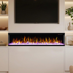 <span class=keywords><strong>Cheminée</strong></span> électrique décorative à trois côtés avec <span class=keywords><strong>chauffage</strong></span> <span class=keywords><strong>par</strong></span> flamme LED 6 couleurs CE pour salon - Product Image 1