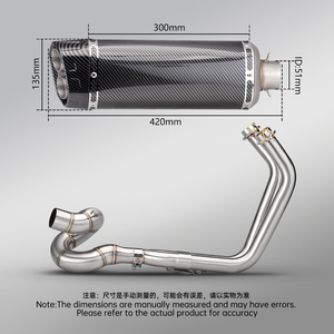 Tubo de Escape Modificado Slip-On de 51 mm para Ninja 650 <span class=keywords><strong>Z650</strong></span> 2017-2023 - Product Image 3