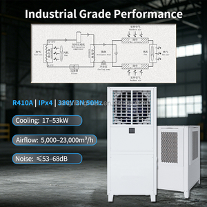เครื่องปรับอากาศแบบระเหยน้ำสำหรับอุตสาหกรรม COP 4.50 เกรด 1 ฉลากพลังงาน R410A Eco สำหรับระบบทำความเย็นโรงงานพื้นที่ขนาดใหญ่ - Product Image 5