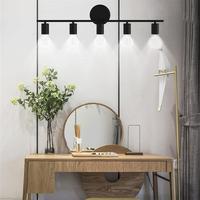 Lampes miroir KSN modernes et minimalistes à 3 lumières, éclairage de salle de bain, applique murale, finition nickel brossé, ampoule LED, métal, tactile