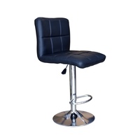 Chaise de bar de haute qualité pour restaurant, chaise de bar réglable avec siège en cuir PU et repose-pieds