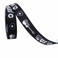 Nastro Grosgrain con Stampa di Note Musicali, 1,6 cm, 10 Iarde, per Confezioni Regalo e Decorazioni per Eventi Musicali