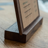 Panneau de menu en bois et support de tentes de table support de signe de mariage de restaurant avec panneau de pince pour couvertures de menu et outils