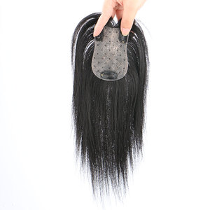 Nouvelle arrivée femmes 100% Remy cheveux humains toupet naturel à la recherche soie Base Topper Grade Topper avec des cheveux chinois - Product Image 3