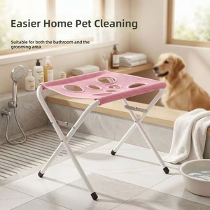 Soporte para Baño de Gatos, Silla Plegable de Poliéster para Recortar Uñas, Antirrasguños y Anti-mordidas, Herramienta Esencial para el Cuidado de Mascotas - Product Image 3