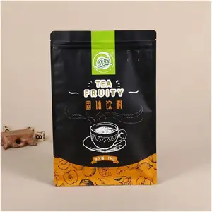 Reiß verschluss beutel Biologisch abbaubare wieder versch ließbare recycelte Snacks Logo Huhn 5kg Lebensmittel lagerung Druck Pe Clear Tea Stand Up Beutel Kenia