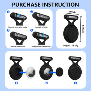 Broche cachée pour enfants vêtements pour personnes âgées pour couverture de traqueur Anti-perte étui de protection étanche en Silicone souple pour étui Airatg - Product Image 4