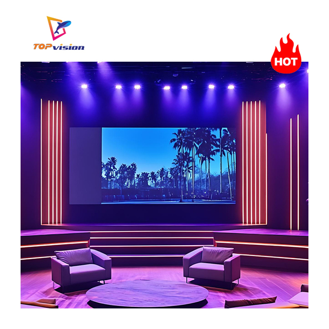Topvision 4K Full Color Indoor COB LED Display 800-1200cd Brightness 3840Hz Refresh Rate Wide Viewing Angle for Banking