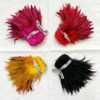 Plumes de poulet teintées de plumes colorées pour costumes, accessoire de vêtement, danse, performance, 13 à 15 cm