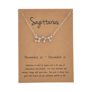 Collane con Ciondolo dei 12 Segni Zodiacali, Gioielli, Collana Choker, Collana con Charm Zodiacale, Regali di Compleanno, Acquario, Pesci, Leone, Vergine - Product Image 4