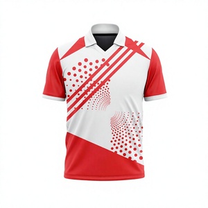 Proveedor de Camisetas de Críquet Sublimadas Personalizadas, Blancas y Azul Marino, Manga Corta, Cuello Polo, Ropa Deportiva para Equipos - Product Image 3