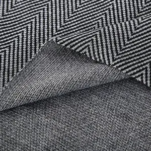 Groothandel Op Maat Gemaakte Mode Ademende Polyester Zigzag Metallic Visgraat Jacquard Gebreide Twill Stof Met Metallic - Product Image 1