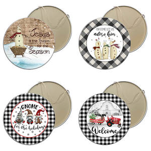 Dia12 "金属标志复古圆形标志HO-HO圣诞快乐艺术印花锡标志家居客厅墙壁装饰金属海报 - Product Image 4