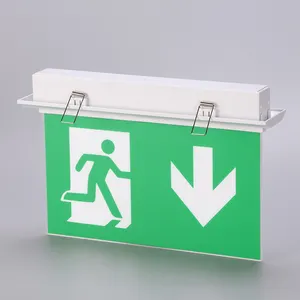 Rechargeable Running Man Single Or Double Sided Led Fire Acrylic Emergency Exit Sign Light