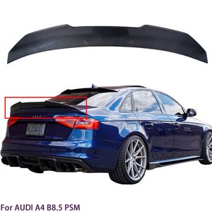 For B8.5 Sedan PSM Style Carbon Fiber <b>Rear</b> <b>Spoiler</b> Trunk Wing 2012-2016 - Product Image 1