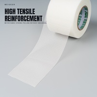 MEIGEER Maille anti-fissures renforcée 5cm*16.5m, toile murale en polyester résistante à la traction pour enduit de ciment extérieur et EIFS