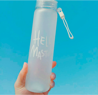 Bouteille d'eau en verre coloré dégradé, ml, bouteille de boisson portable, givré, avec logo personnalisé