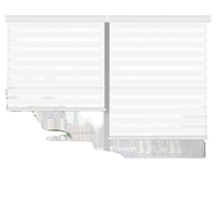 Stores enrouleurs sans fil YX Electric à motif zèbre, en polyester, imperméables, filtrant la lumière, pour l'intimité, 23 po L x 72 po H, blanc