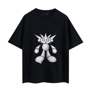 T-shirt graphique tendance à motif de dessin animé, streetwear décontracté surdimensionné pour hommes et femmes - Product Image 1