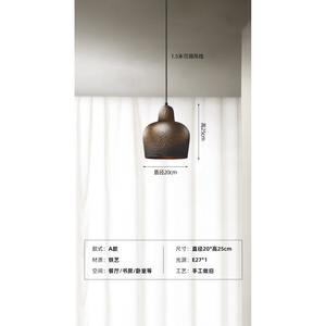 Lustre en fer style Wabi-Sabi de Guangzhou, design industriel rétro créatif, LED, hauteur réglable, garantie 3 ans, lumière blanc chaud pour - Product Image 2