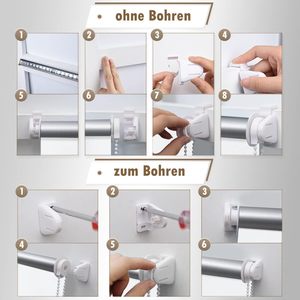 <span class=keywords><strong>Store</strong></span> enrouleur Easy Fix pour fenêtre européenne occultante ou tissu filtrant la lumière Mini pare-soleil <span class=keywords><strong>sans</strong></span> perçage - Product Image 6