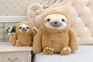 Échantillon gratuit Kawaii adopter moi grand oreiller Animal en peluche paresseux blanc et jaune peluche jouet poupée douce éducation cadeau pour tout-petits - Product Image 4