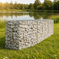 Gabion carré en treillis soudé galvanisé pour jardin, patio, mur de soutènement, projet paysager – Tailles personnalisées