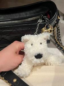 Porte-clés en peluche chien <span class=keywords><strong>Westie</strong></span> brodé, Terrier blanc moelleux, pendentif animal en peluche doux, rembourrage en coton PP, réconfortant, emballé sous vide - Product Image 3