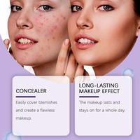 Zephoco Coussin de Maquillage Correcteur Quotidien Texture Légère et Lissante Hydratant Nourrissant Correcteur Transparent pour le Visage