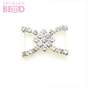 Conectores/Hebillas de Cristal con Pedrería para Bikinis, Venta al Por Mayor 2026, para Trajes de Baño de <span class=keywords><strong>Mujer</strong></span>, Hebillas Metálicas Plateadas para Bikinis/Tarjetas de Invitación - Product Image 1