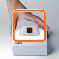 Escáner de código de barras de escritorio 2D manos libres Android SUMNI Blink NS010, caja de pago móvil con pantalla NS010, escáner de código QR para supermercado