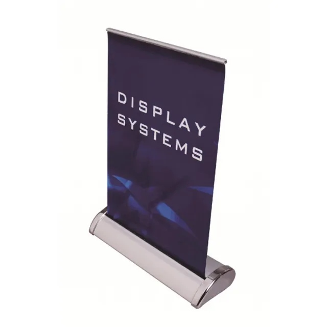A3 A4 미니 풀업 광고 배너 알루미늄 휴대용 테이블 롤업 개폐식 배너 디스플레이 스탠드