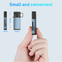Lector de tarjetas de memoria portátil pequeño universal USB 3,0 a ranura doble SD TD OTG tipo C lector de tarjetas escritor